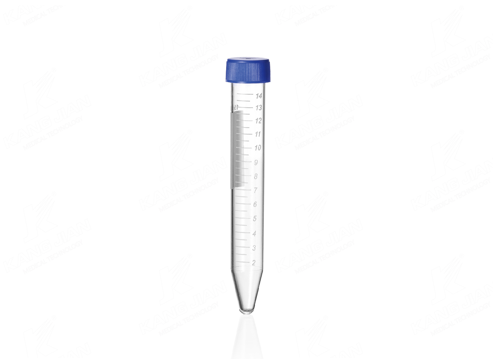 15mL V자형 바닥 원심분리기 튜브